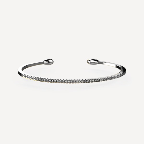Studded Thin Metal Bangle Bracelet
